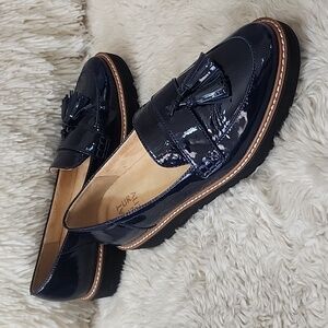 Women's Navy Loafers with Tassels